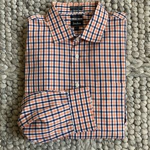 Neiman Marcus trim fit wrinkle free plaid shirt